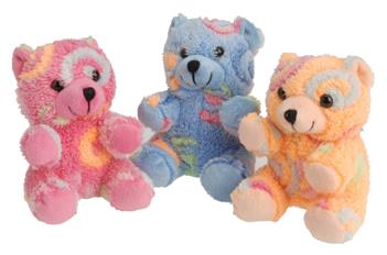 Colorful Rainbow Swirl Plush Bears for Prizes Parties Festivals and Gifts for All Ages