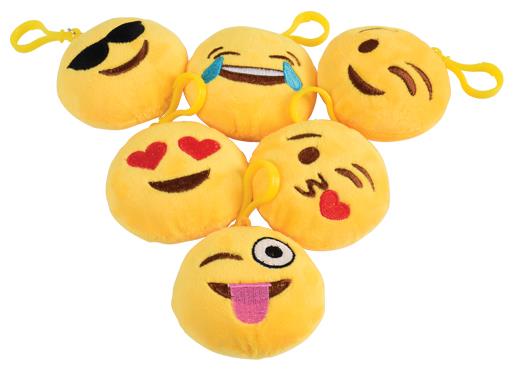 Emoji Clip Plush for Party Favors Birthday Events and Fun Celebrations