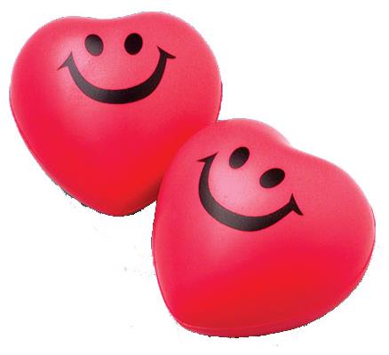 Colorful Smile Face Squeeze Heart Stress Balls for Goody Bags Party Favors and Outdoor Events