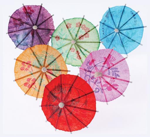 Colorful Cocktail Parasols for Luau Parties Birthday Celebrations and Fun Drink Decorations