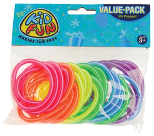Economical Coil Bracelets in 24-Pack Ideal for Party Favors and Costume Accessories