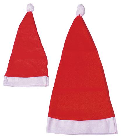 santa hats; christmas hats; economy santa hats; bulk santa hats; christmas party supplies; holiday party accessories; santa costume accessories