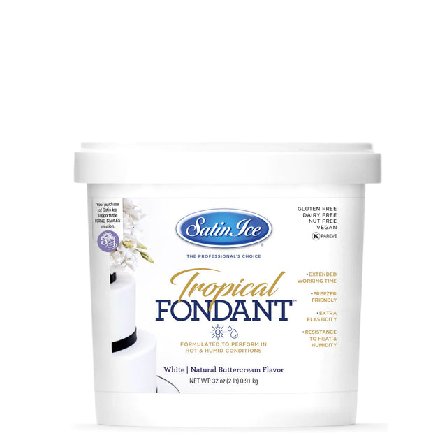 Satin Ice Tropical Formula Fondant - 2lb Pail Bucket