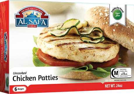 Al Safa Uncooked Chicken Patties 6 Pcs