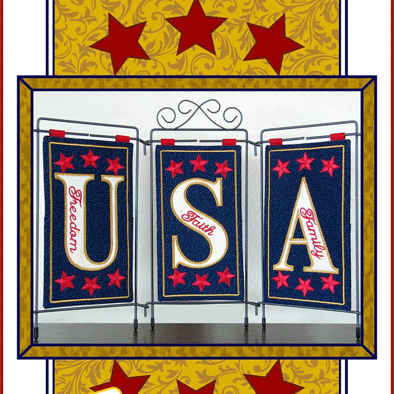 USA Table Top Display Embroidery Pattern