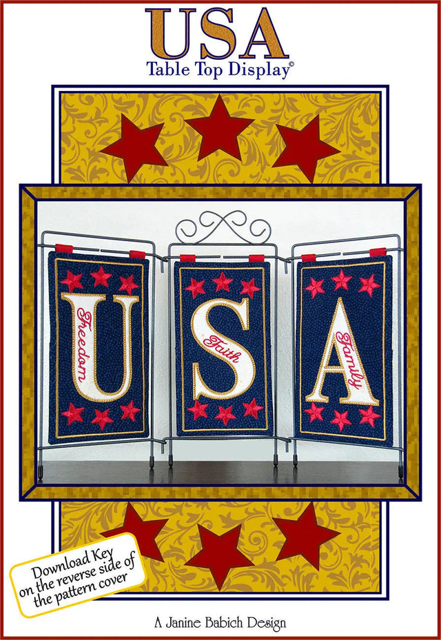 USA Table Top Display Embroidery Pattern