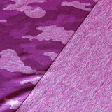 Poly Lycra Jersey Knit Fabric Fuchsia Camo Marl Dry-Flex Ubersoft