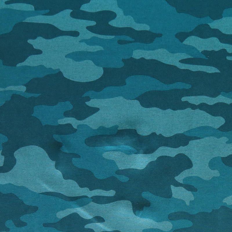 Poly Lycra Jersey Knit Fabric Jadite Camo Marl Dry-Flex Ubersoft