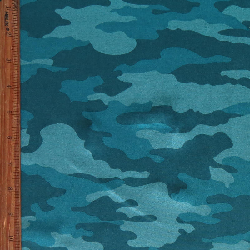 Poly Lycra Jersey Knit Fabric Jadite Camo Marl Dry-Flex Ubersoft