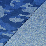 Poly Lycra Jersey Knit Fabric Royal Camo Marl Dry-Flex Ubersoft