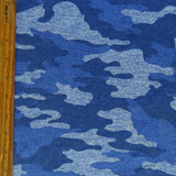 Poly Lycra Jersey Knit Fabric Royal Camo Marl Dry-Flex Ubersoft
