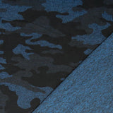 Poly Lycra Jersey Knit Fabric Sapphire Black Camo Marl Dry-Flex Ubersoft