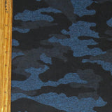 Poly Lycra Jersey Knit Fabric Sapphire Black Camo Marl Dry-Flex Ubersoft