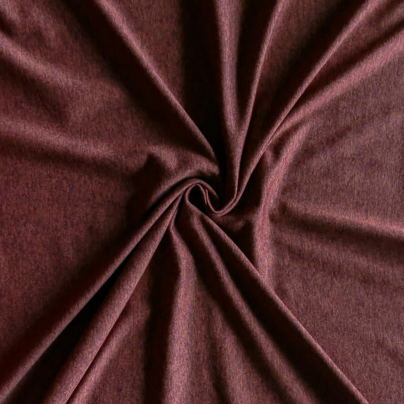 Poly Lycra Jersey Knit Fabric - Marsala Marl Dry-Flex Ubersoft