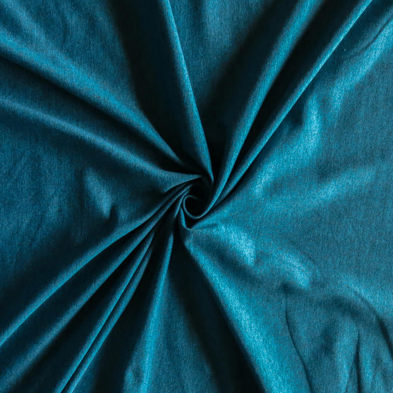 Dry-Flex Ubersoft Poly Lycra Jersey Knit Fabric - Peacock Marl