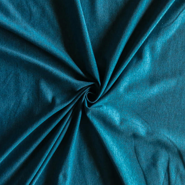 Dry-Flex Ubersoft Poly Lycra Jersey Knit Fabric - Peacock Marl
