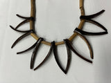 Brown Ula Nifo Necklace - Brown, Upwards Spikes, 1.5 LB (1 Piece)
