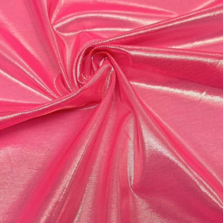 Ultrasheen Foiled Power Mesh Polyester Fabric - All-Over Foil, 4-Way Stretch, 56" Width (1 Yard)