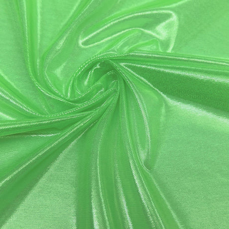 Ultrasheen Foiled Power Mesh Polyester Fabric - All-Over Foil, 4-Way Stretch, 56" Width (1 Yard)