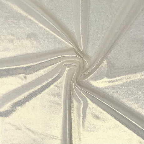 Ultrasheen Foiled Power Mesh Polyester Fabric - 4-Way Stretch Foil Finish, 56" Width (1 Yard)