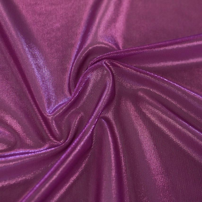 Ultrasheen Foiled Power Mesh Polyester Fabric - All-Over Foil, 4-Way Stretch, 56" Width (1 Yard)
