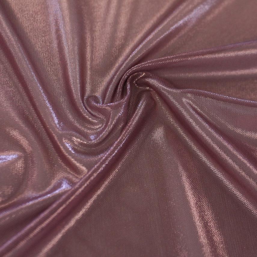 Ultrasheen Foiled Power Mesh Polyester Fabric - All-Over Foil, 4-Way Stretch, 56" Width (1 Yard)