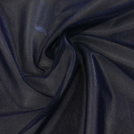 Ultrasheen Foiled Power Mesh Polyester Fabric - All-Over Foil, 4-Way Stretch, 56" Width (1 Yard)