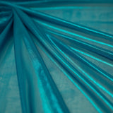 Ultrasheen Foiled Power Mesh Polyester Fabric - 4-Way Stretch Foil Finish, 56" Width (1 Yard)