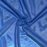Ultrasheen Foiled Power Mesh Polyester Fabric - 4-Way Stretch Foil Finish, 56" Width (1 Yard)