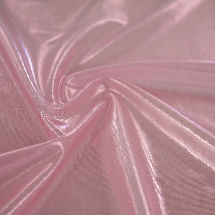 Ultrasheen Foiled Power Mesh Polyester Fabric - 4-Way Stretch Foil Finish, 56" Width (1 Yard)