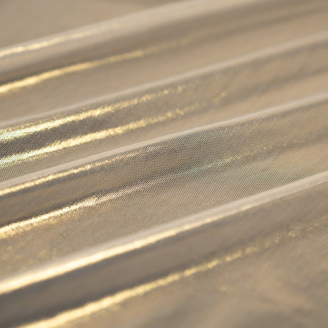 Ultrasheen Foiled Power Mesh Polyester Fabric - All-Over Foil, 4-Way Stretch, 56" Width (1 Yard)