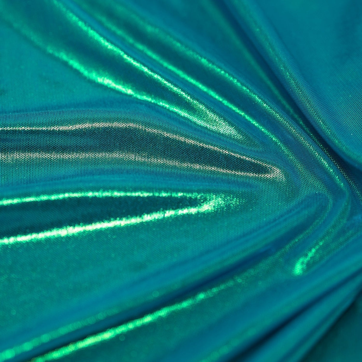 Ultrasheen Foiled Power Mesh Polyester Fabric - All-Over Foil, 4-Way Stretch, 56" Width (1 Yard)