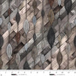 Cotton Leaves Out of the Woodwork Fabric, Umber Iron, 44/45"