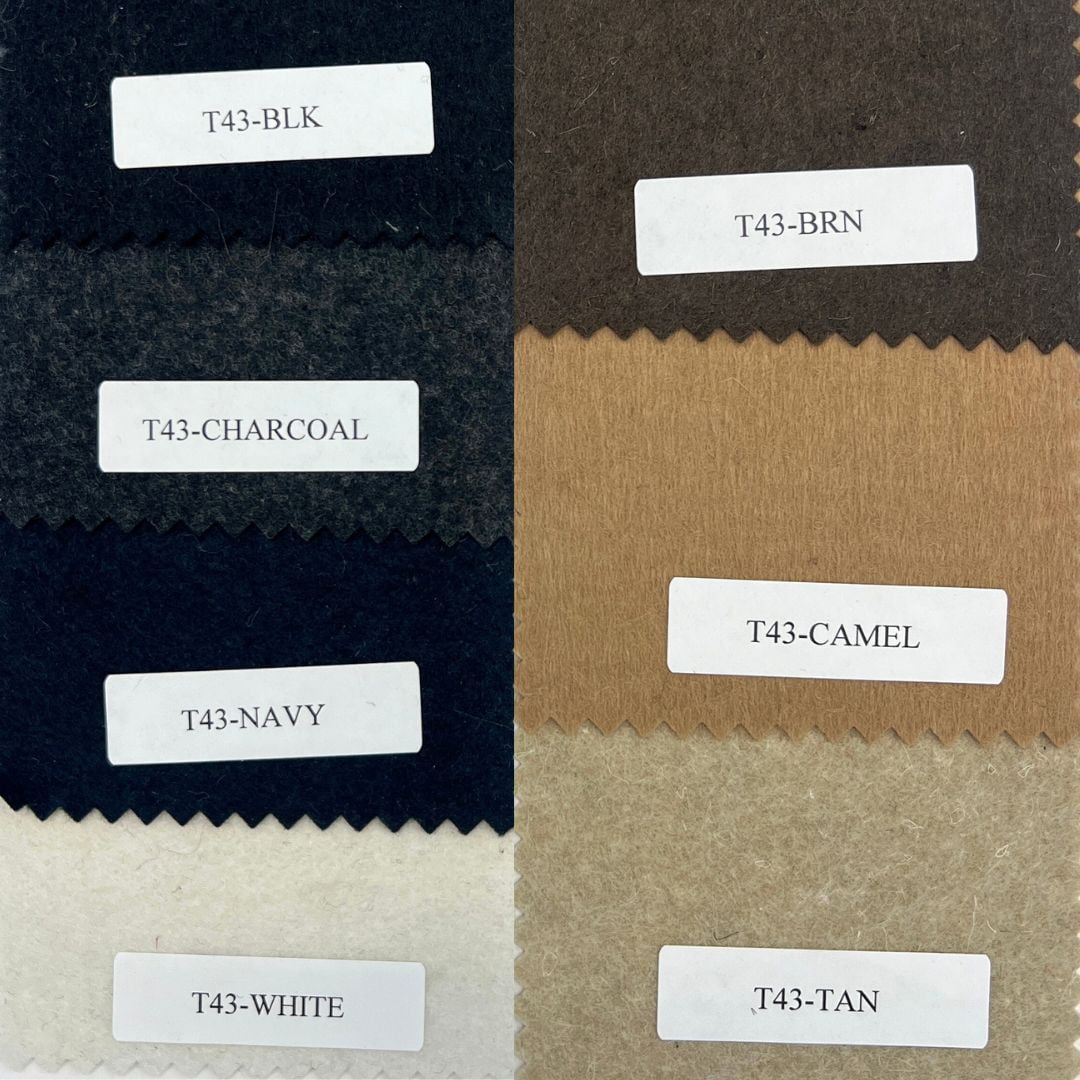 Undercollar Felt Wool Rayon Polyester Fabric - Beige, 40" Wide