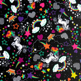Swim Knit Nylon Spandex Unicorns and Rainbows