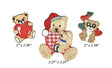 Embroidered Animal Patches Cuddling Bear Appliques