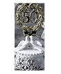 Anniversary Cake Topper - E50- Golden Anniversary with Doves