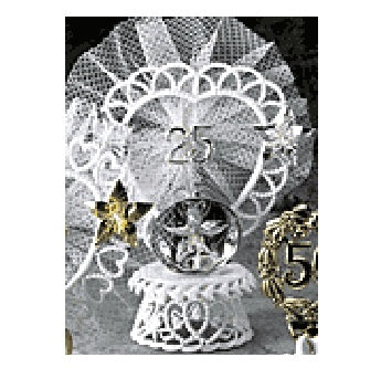 Anniversary Cake Topper - E420S- Silver Anniversary with Bell