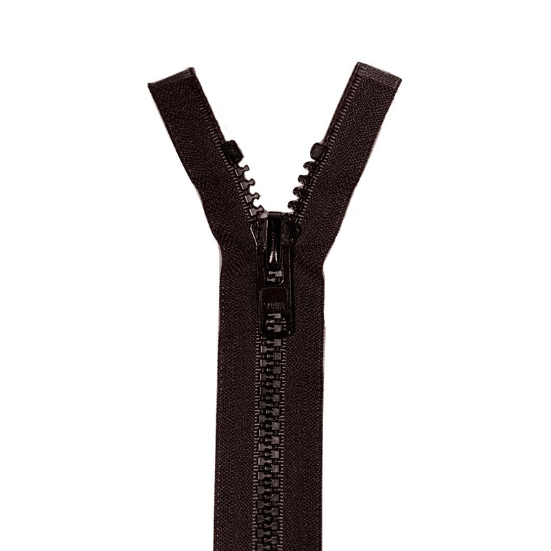 YKK Vislon Separating Jacket Zipper Fabric - Black, Gray, Navy, 24" Length, 28" Length, #10 Teeth