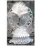 Satin Bells, Woven Hearts Topper, 9" high