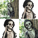 15 3/4" Hanging Waving Skeleton Reaper Creeper Halloween Decoration