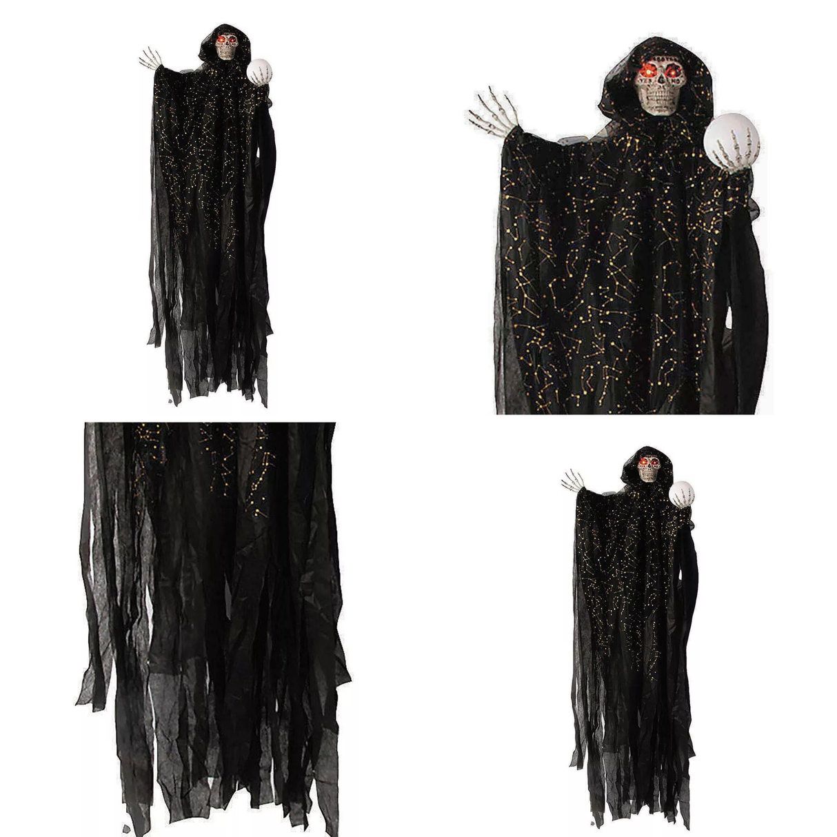 6 Ft Hanging Light Up Constellations Skeleton Witch Halloween Decoration