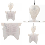 12 1/4 Inch Light Up Hanging Skeleton Torso Fire Flashing Halloween Decoration