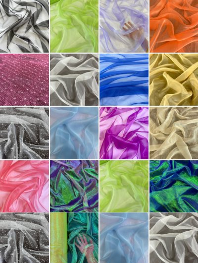 Shimmering Crystal Organza