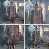 5 Ft Light Up Hanging Brown Reaper Hat Halloween Decoration