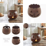 6.25 Inch Bronze Jack-O-Lantern Halloween Candle Holder