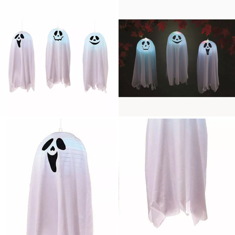 Fantasma feliz que se abre con luz y cambio de color de 18 pulgadas