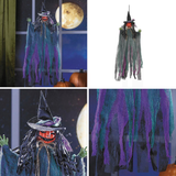 27 1/2" Hanging Pumpkinhead Scarecrow with Hat
