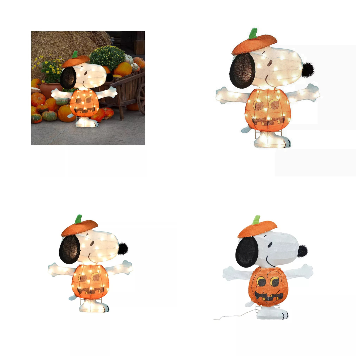1.97-ft Yard Stake Lighted Peanuts Snoopy Jack-o-lantern Halloween Decoration