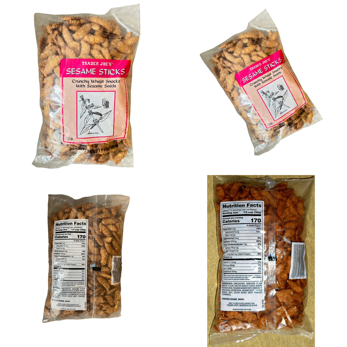 Trader Joe's Sesame Sticks,16 oz